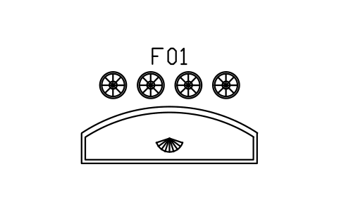 Preview of the Bar counter 2800, four stools symbol, block DEC_BAR_SET_4