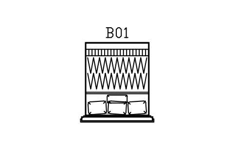 Preview of the Bed, stepped head, queen, 1600 x 2000 symbol, block DEC_BED_1600
