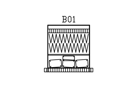 침대, 채널 헤드, 킹, 1800 x 2000 기호, 블록 DEC_BED_WING_1800