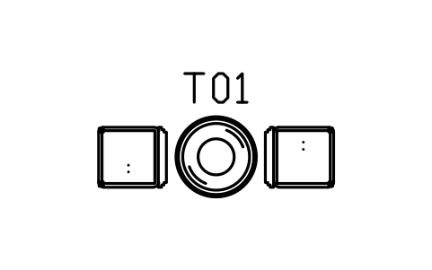 Bistrotisch 700, zwei Stühle-Symbol, Block DEC_BISTRO_700