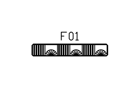 Preview of the Bookcase, stepped, 2400 x 380 symbol, block DEC_BOOKCASE_2400