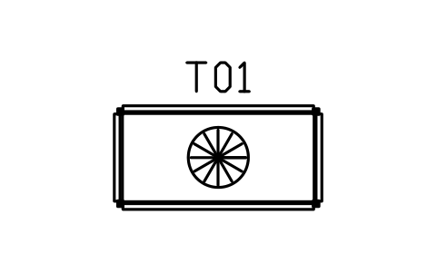 Preview of the Dining table, stepped, 1800 x 900 symbol, block DEC_DINING_1800