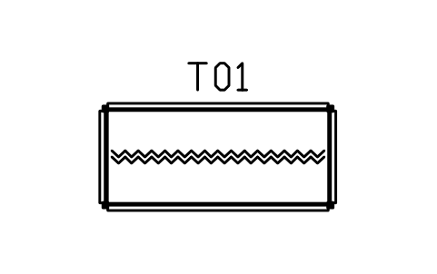 Dining table, stepped, 2200 x 1000 symbol, block DEC_DINING_2200