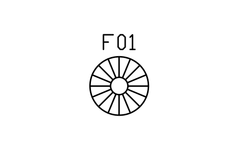 Preview of the Pendant lamp, sunburst disc, 1000 symbol, block DEC_PENDANT_SUN_1000