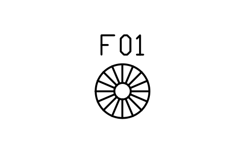 Preview of the Pendant lamp, sunburst disc, 700 symbol, block DEC_PENDANT_SUN_700