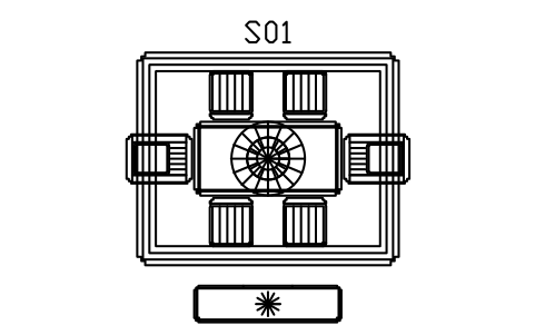 Preview of the Dining set, six chairs, 3800 x 3400 symbol, block DEC_SET_DINING_6