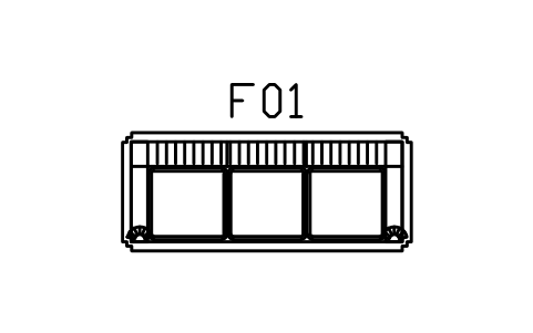 Preview of the Sofa, fan arms, three seater symbol, block DEC_SOFA_FAN_3