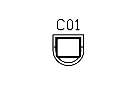 Preview of the Tub chair, closed back symbol, block DEC_TUB