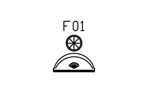 Vanity table with round stool, 1100 symbol, block DEC_VANITY_SET