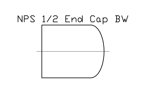 NPS 1/2 End Cap BW sembolünün önizlemesi, blok FIT_B169_CAP_0.5