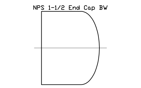 NPS 1-1/2 End Cap BW sembolünün önizlemesi, blok FIT_B169_CAP_1.5