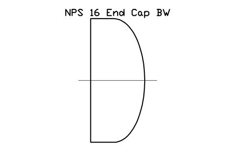 NPS 16 End Cap BW sembolünün önizlemesi, blok FIT_B169_CAP_16