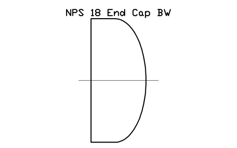 NPS 18 End Cap BW sembolünün önizlemesi, blok FIT_B169_CAP_18