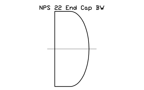 NPS 22 End Cap BW sembolünün önizlemesi, blok FIT_B169_CAP_22