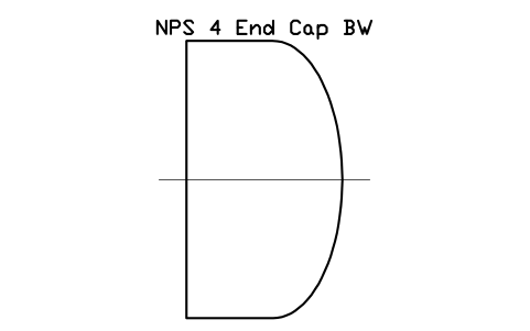 NPS 4 End Cap BW sembolünün önizlemesi, blok FIT_B169_CAP_4