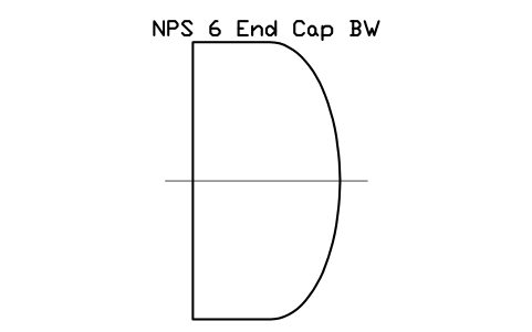 NPS 6 End Cap BW sembolünün önizlemesi, blok FIT_B169_CAP_6