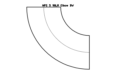 NPS 5 90LR Elbow BW sembolünün önizlemesi, blok FIT_B169_ELB90LR_5