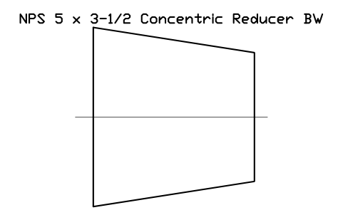 NPS 5 x 3-1/2 Concentric Reducer BW sembolünün önizlemesi, blok FIT_B169_REDC_5X3.5
