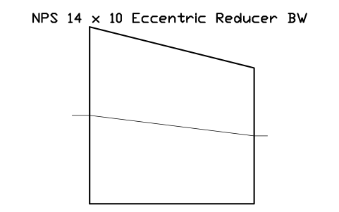NPS 14 x 10 Eccentric Reducer BW sembolünün önizlemesi, blok FIT_B169_REDE_14X10