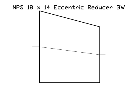 NPS 18 x 14 Eccentric Reducer BW sembolünün önizlemesi, blok FIT_B169_REDE_18X14