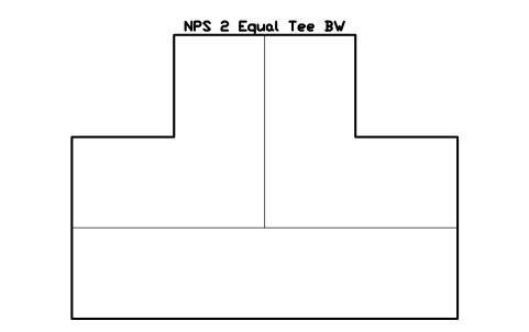 NPS 2 Equal Tee BW sembolünün önizlemesi, blok FIT_B169_TEE_2