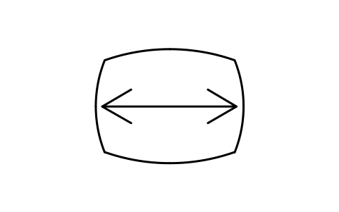 Aperçu du symbole Horizontal picture amplitude, bloc EGA_5065