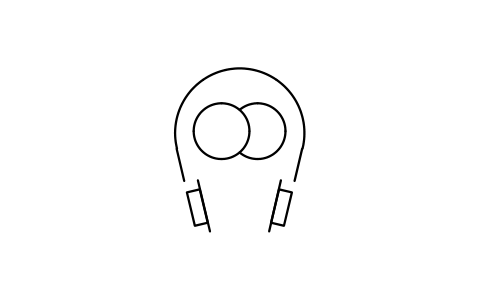 Aperçu du symbole Stereophonic headphones, bloc EGA_5078