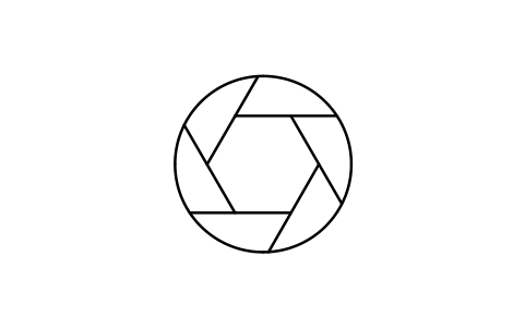 Aperçu du symbole Iris diaphragm, open, bloc EGA_5323