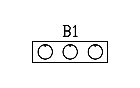 Vorschau des Symbols Waschtischreihe, 3 Becken 1800 x 500, Block BAR_BASIN_RUN_3