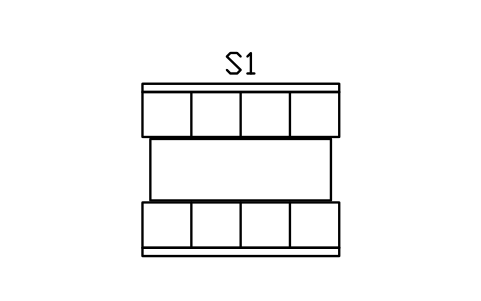 Vorschau des Symbols Sitznische, zwei Bänke, 2400 breit, Block BAR_BOOTH_2400