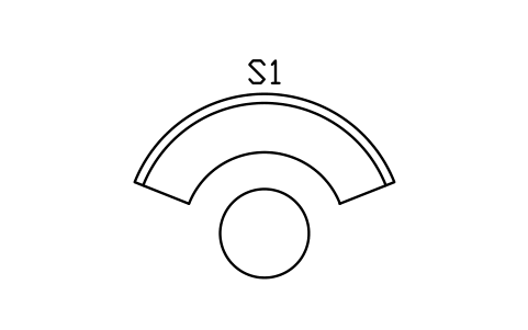 Vorschau des Symbols Runde Sitznische, Tisch 900, Block BAR_BOOTH_ROUND_900