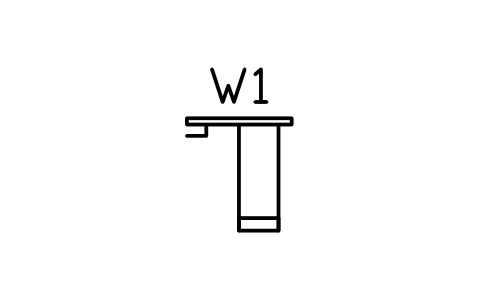 Vorschau des Symbols Theken-Schnitt, barrierefrei, 865 hoch, Block BAR_SEC_COUNTER_ADA