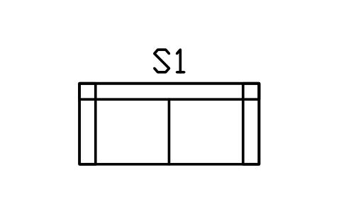 Vorschau des Symbols Lounge-Sofa 2000 x 900, Block BAR_SOFA_2000