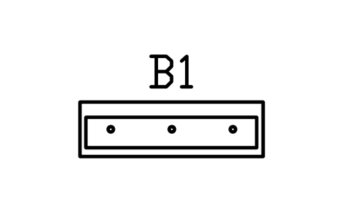 Vorschau des Symbols Urinalrinne 1500 x 450, Block BAR_URINAL_TROUGH