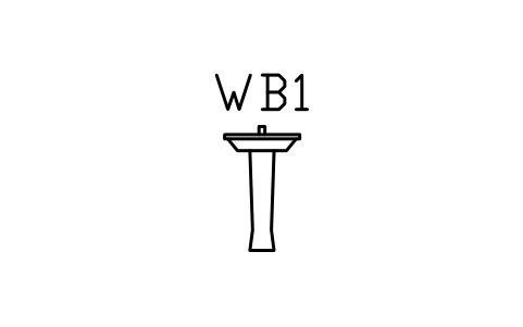Wash basin, pedestal, front view sembolünün önizlemesi, blok ARCH_ELEV_BASIN_PED_FRONT