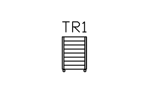 Towel radiator, front view sembolünün önizlemesi, blok ARCH_ELEV_TOWEL_RADIATOR