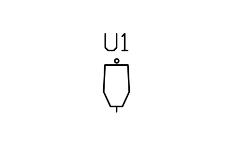 Urinal, wall-hung, front view sembolünün önizlemesi, blok ARCH_ELEV_URINAL_FRONT