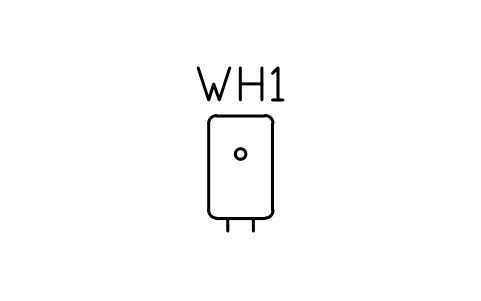 Water heater tank, front view sembolünün önizlemesi, blok ARCH_ELEV_WATER_HEATER
