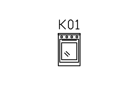 Cooker 600 with oven and hob, front sembolünün önizlemesi, blok ARCH_KITEL_COOKER