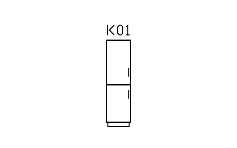 Tall larder unit 600 x 2150 sembolünün önizlemesi, blok ARCH_KITEL_TALL600