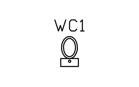 WC, floor-mounted sembolünün önizlemesi, blok ARCH_WC