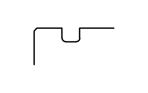 Aperçu du symbole Rainure de segment d'arrêt D 160, série 2, bloc BSR_G_2_160