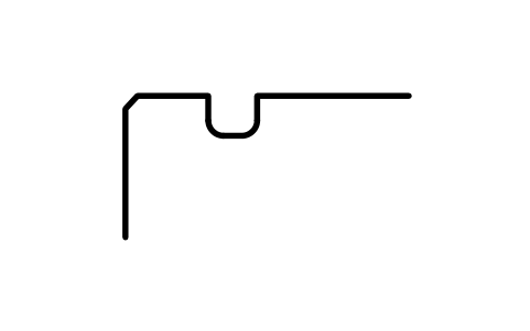 Aperçu du symbole Rainure de segment d'arrêt D 75, série 3, bloc BSR_G_3_75