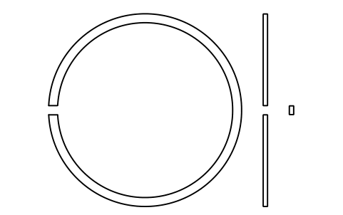 Aperçu du symbole Segment d'arrêt D 100 (0, 2, 3, 4), bloc BSR_R_0234_100