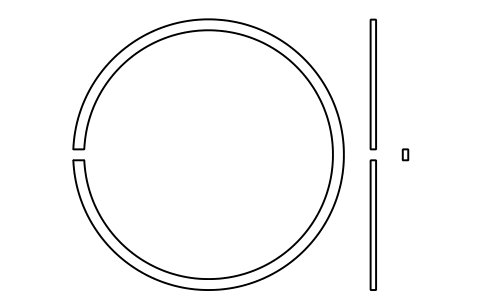 Aperçu du symbole Segment d'arrêt D 115 (0, 2, 3, 4), bloc BSR_R_0234_115