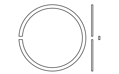 Aperçu du symbole Segment d'arrêt D 130 (0, 2, 3, 4), bloc BSR_R_0234_130