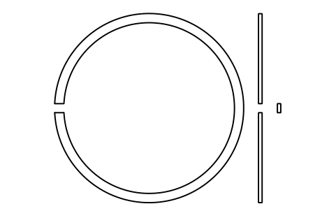 Aperçu du symbole Segment d'arrêt D 140 (0, 2, 3, 4), bloc BSR_R_0234_140