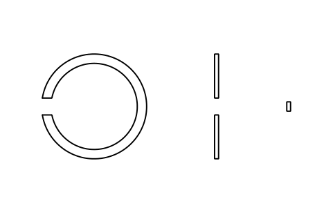 Aperçu du symbole Segment d'arrêt D 16 (0, 2, 3, 4), bloc BSR_R_0234_16