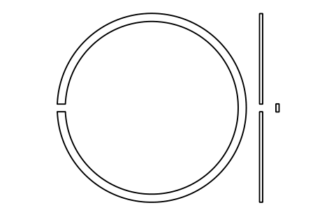 Aperçu du symbole Segment d'arrêt D 160 (0, 2, 3, 4), bloc BSR_R_0234_160