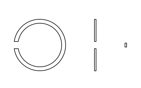 Aperçu du symbole Segment d'arrêt D 19 (0, 2, 3, 4), bloc BSR_R_0234_19